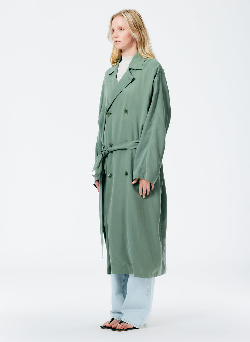 Lancaster Lyocell Trench Sage Green-4