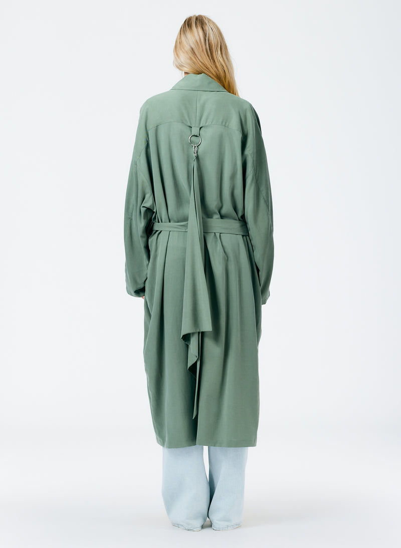 Lancaster Lyocell Trench Sage Green-5