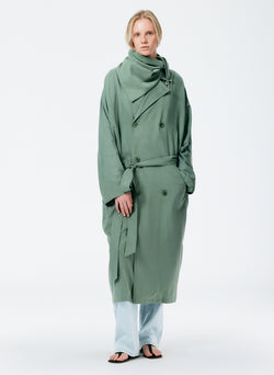 Lancaster Lyocell Trench Sage Green-2