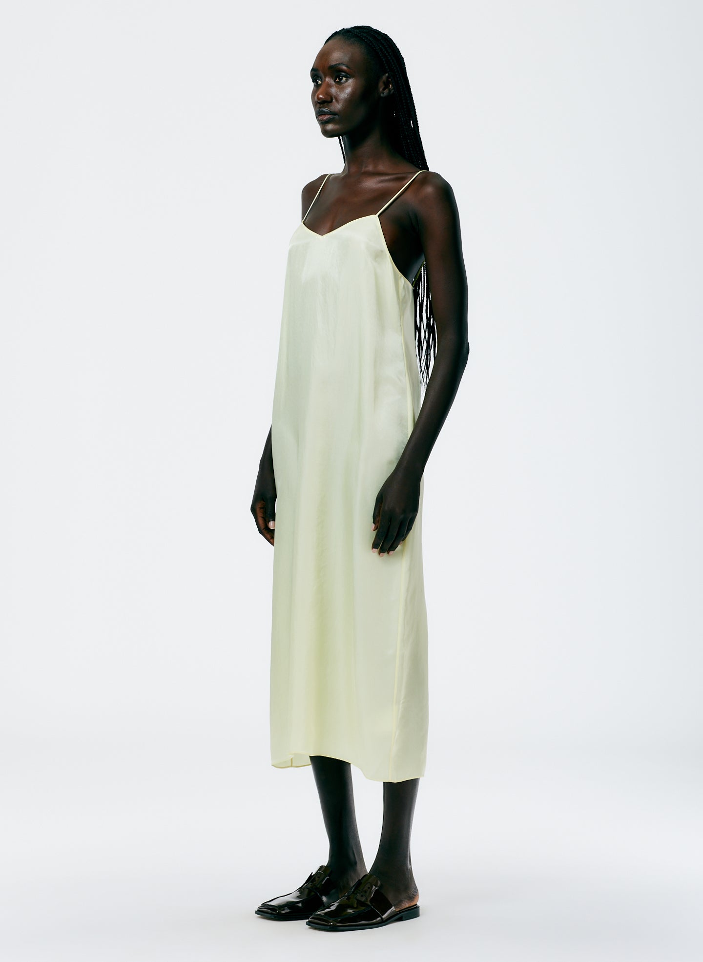 tibi yellow silk dress Tibi Italian Sporty Nylon Strappy Cut Out Dress - Yellow