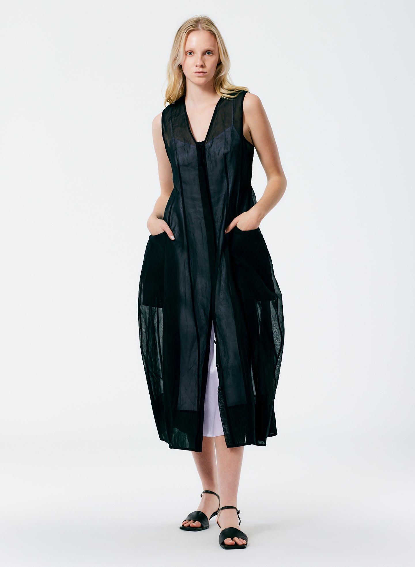 Starch Cotton Organza Dress Tibi Official Starch Cotton Organza Dress Tibi Official