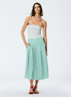 4-Ply Silk Lantern Skirt Mint-1