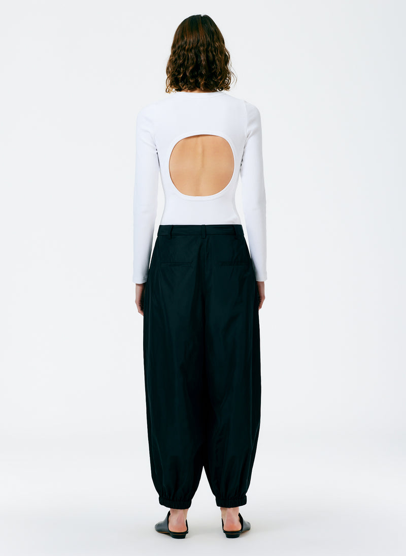 Stretch Shirred Long Sleeve Bodysuit – Tibi Official