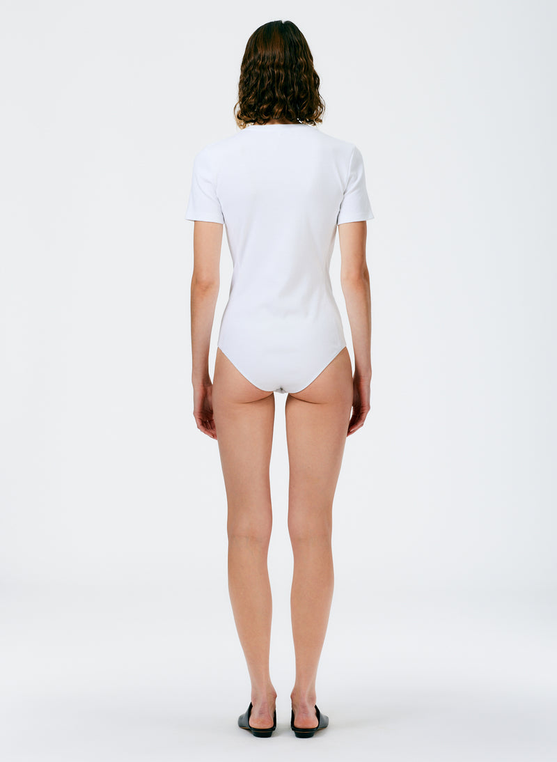 T-Shirting Bodysuit White-3
