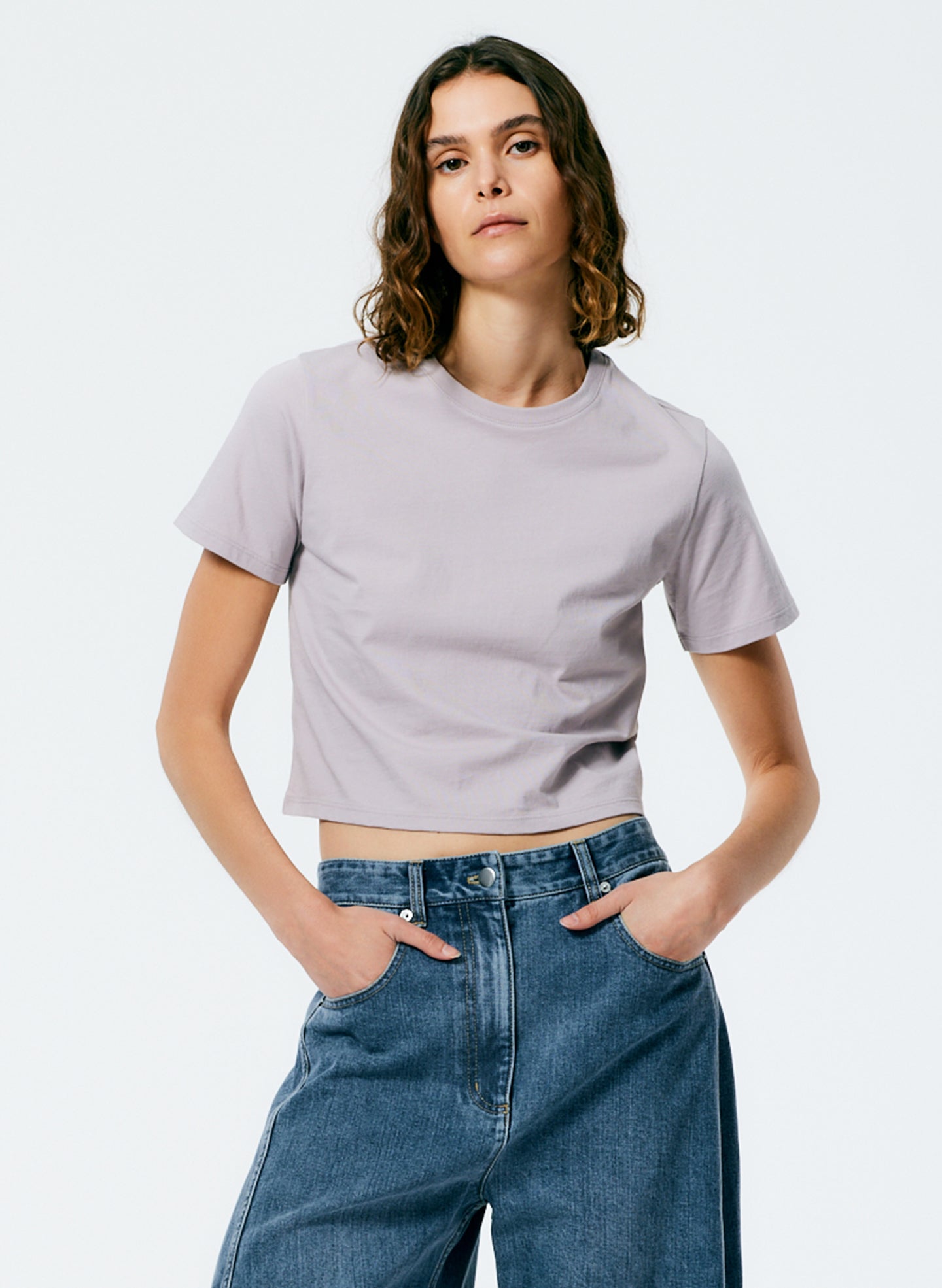 T-Shirting Cropped T-Shirt - Wheat-1