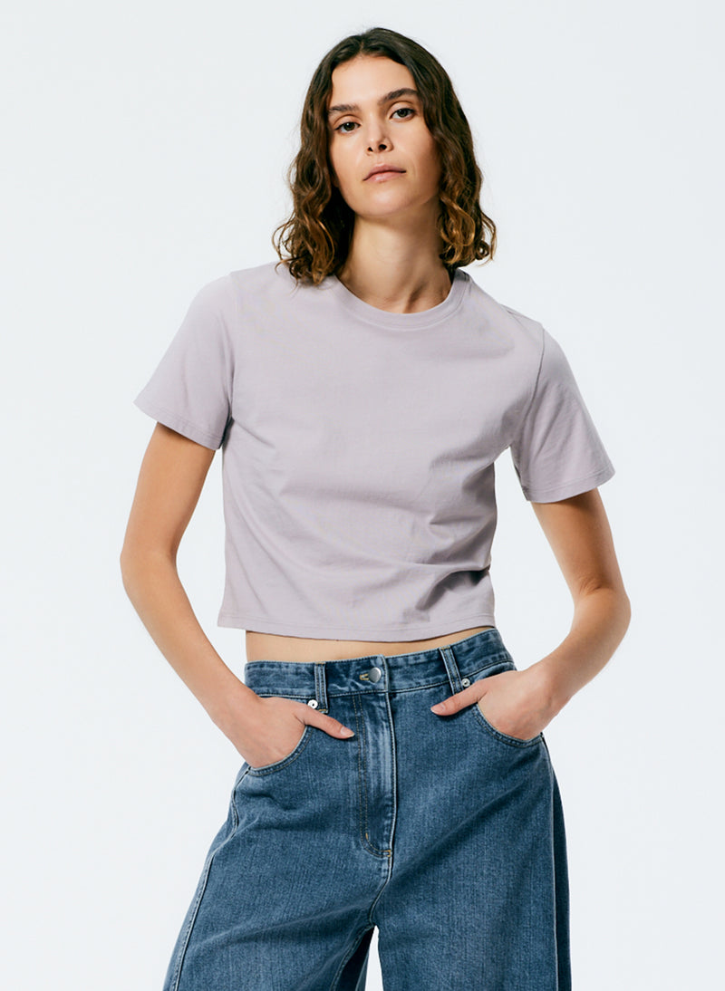 T-Shirting Cropped T-Shirt – Tibi Official