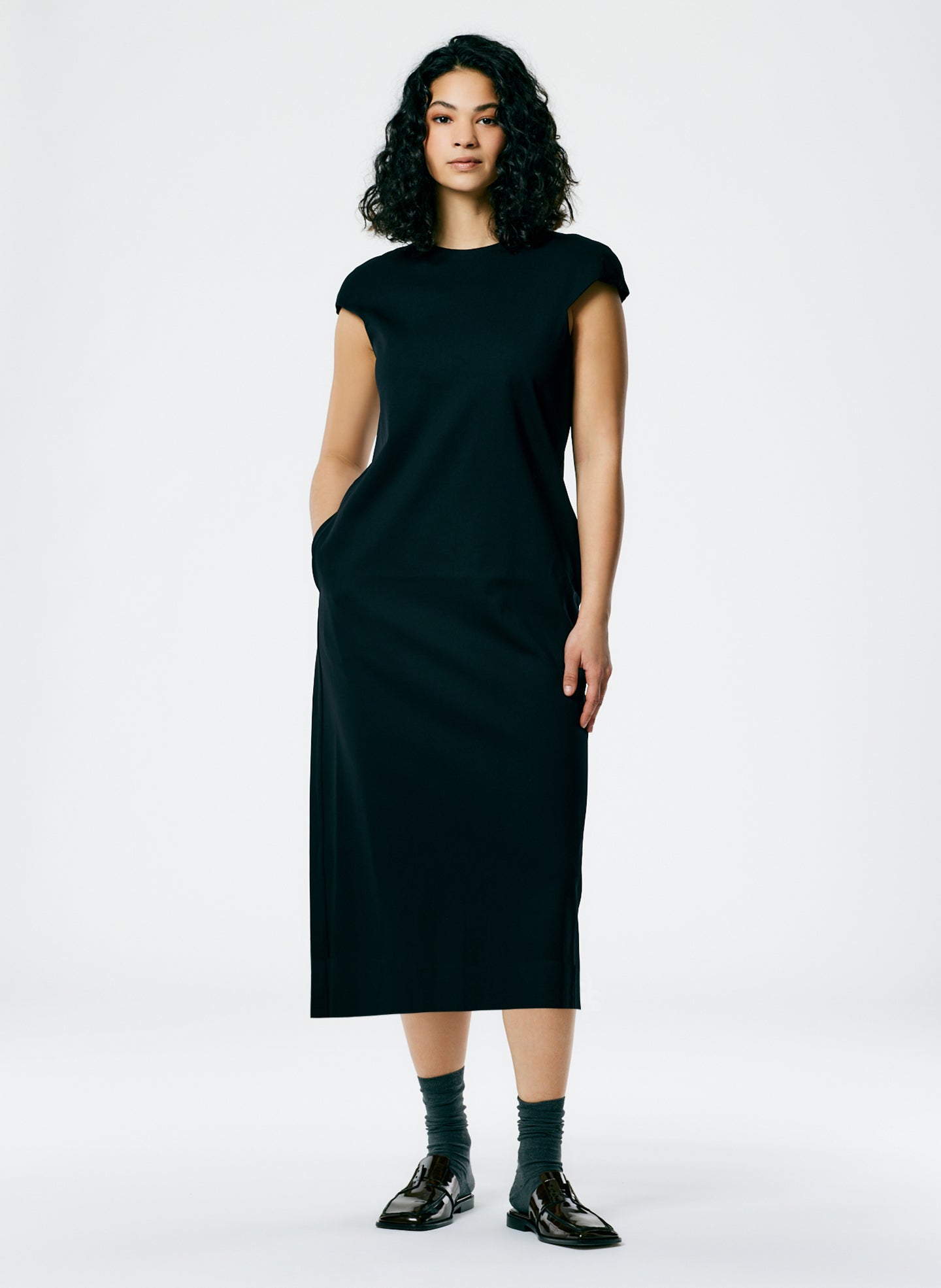 tibi knit dress Tibi Compact Knit Dress with Cut Out Back in Brown 6 / Brown