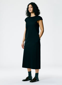 Compact Ultra Stretch Knit Lean Sleeveless Dress Black-4