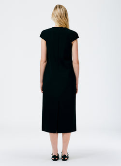 Compact Ultra Stretch Knit Lean Sleeveless Dress Black-3