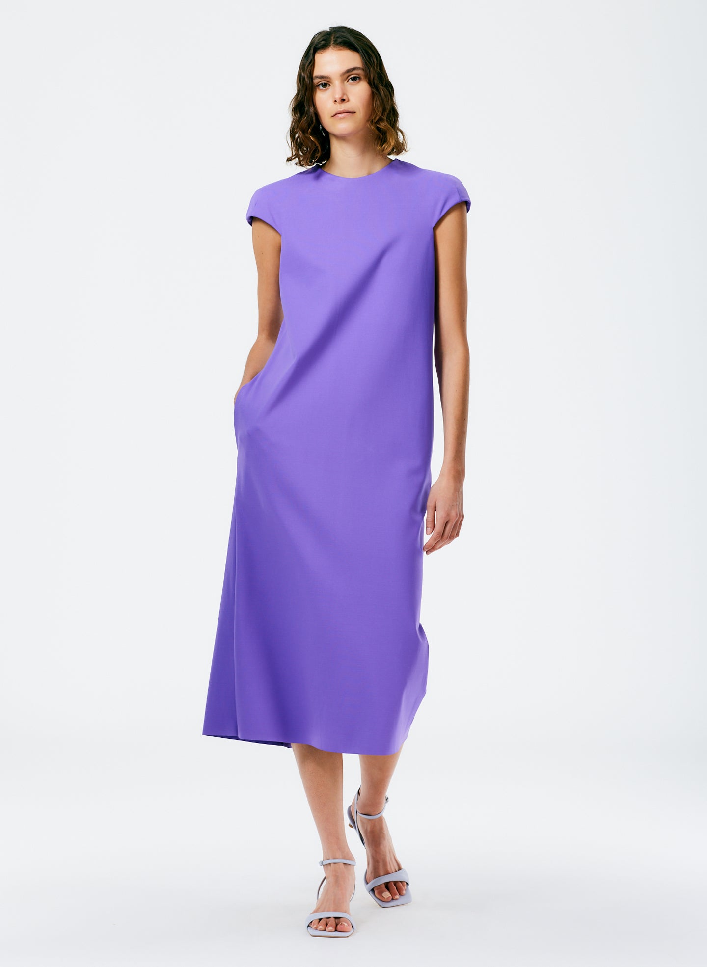 tibi purple pleated dress Violet Plisse Mini Dress by Tibi