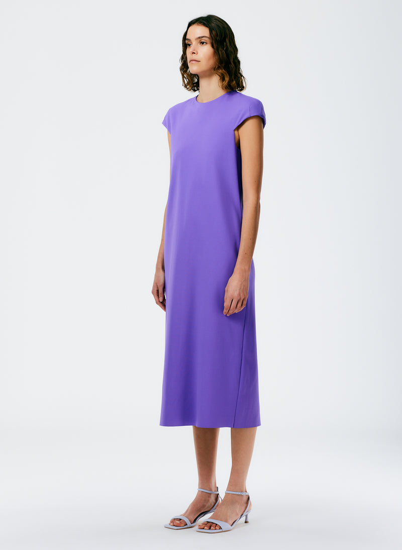 Compact Ultra Stretch Knit Lean Sleeveless Dress Violet-2