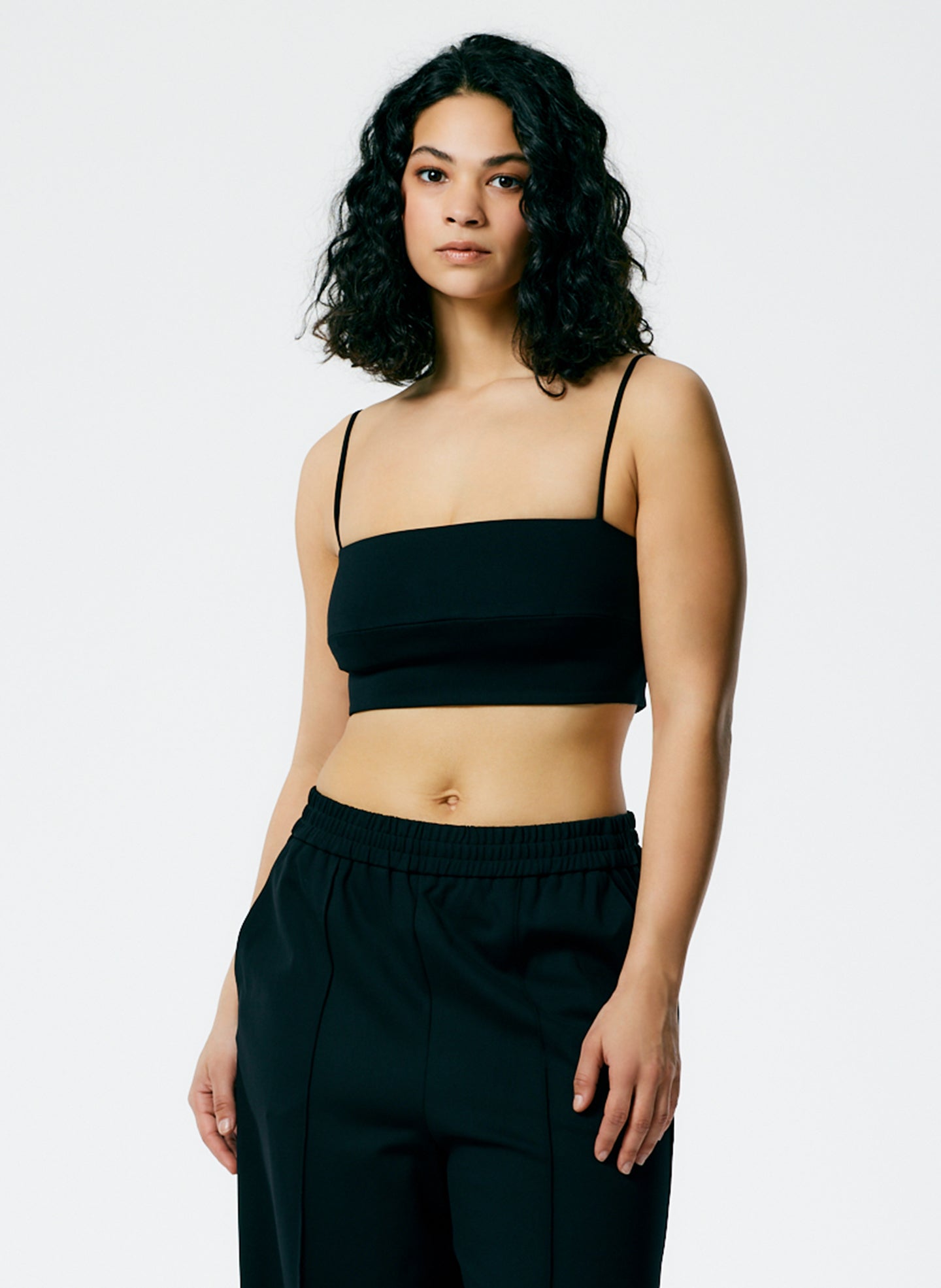 Compact Ultra Stretch Knit Bralette - Black-1