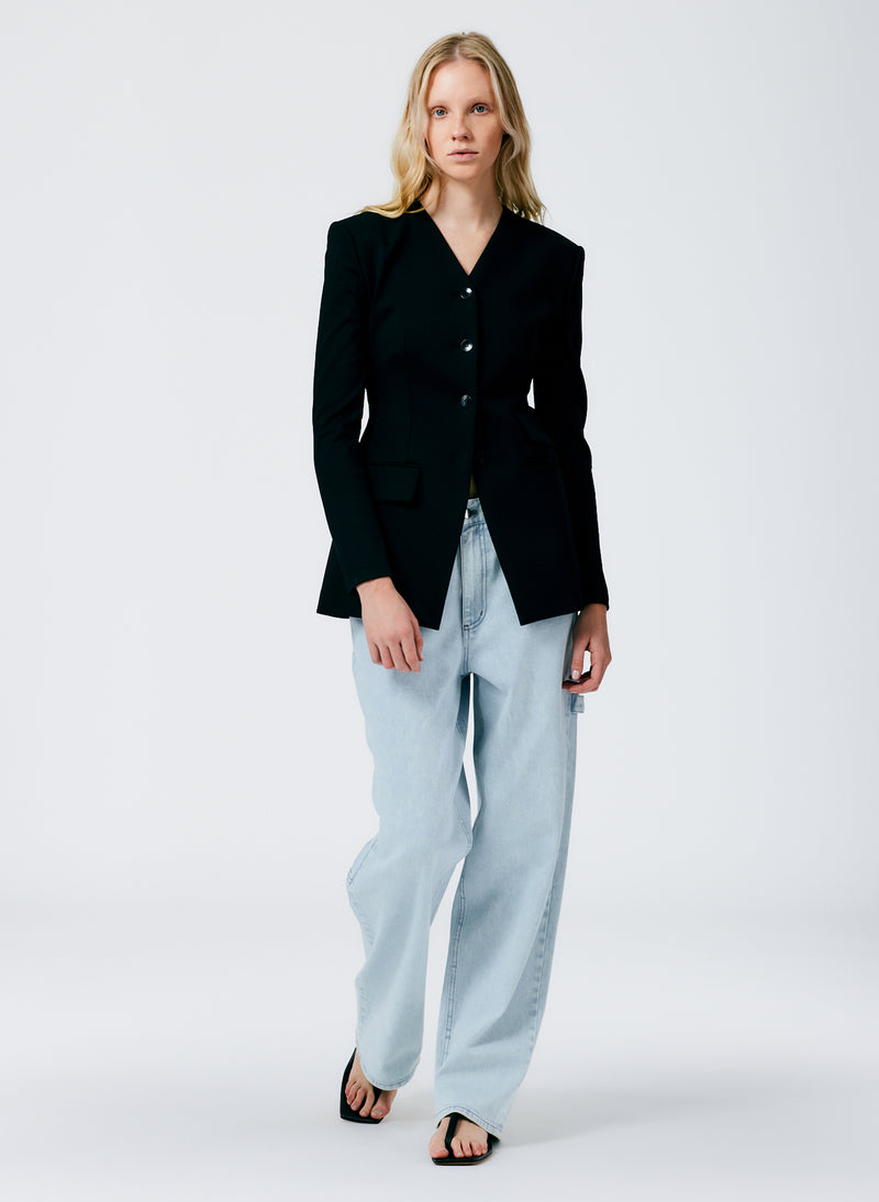 Compact Ultra Stretch Knit Fitted Blazer – Tibi Official
