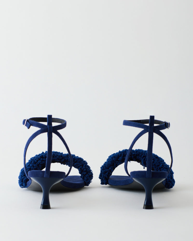 Cameron Suede & Faux Shearling Sandal Navy-04