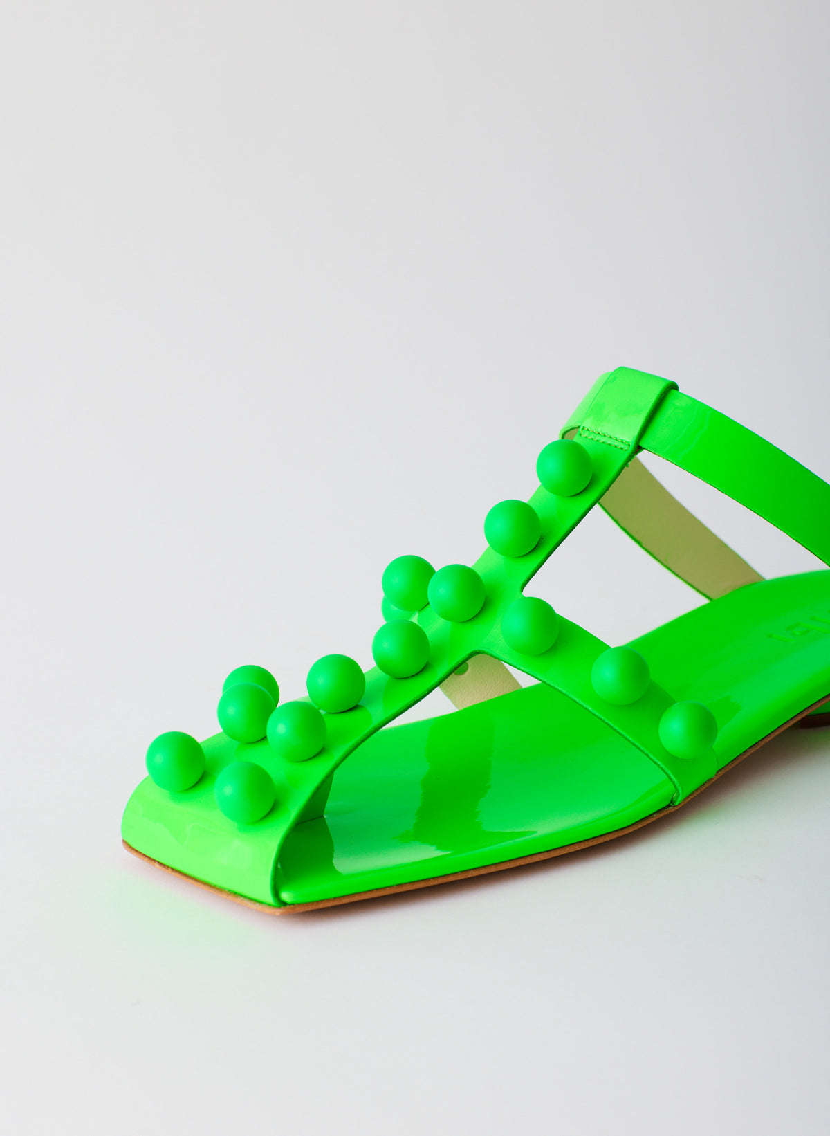 Dex Studded Neon Patent Sandal – Tibi Official