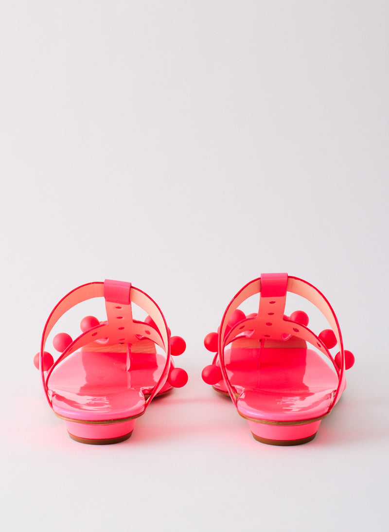 Dex Studded Neon Patent Sandal – Tibi Official