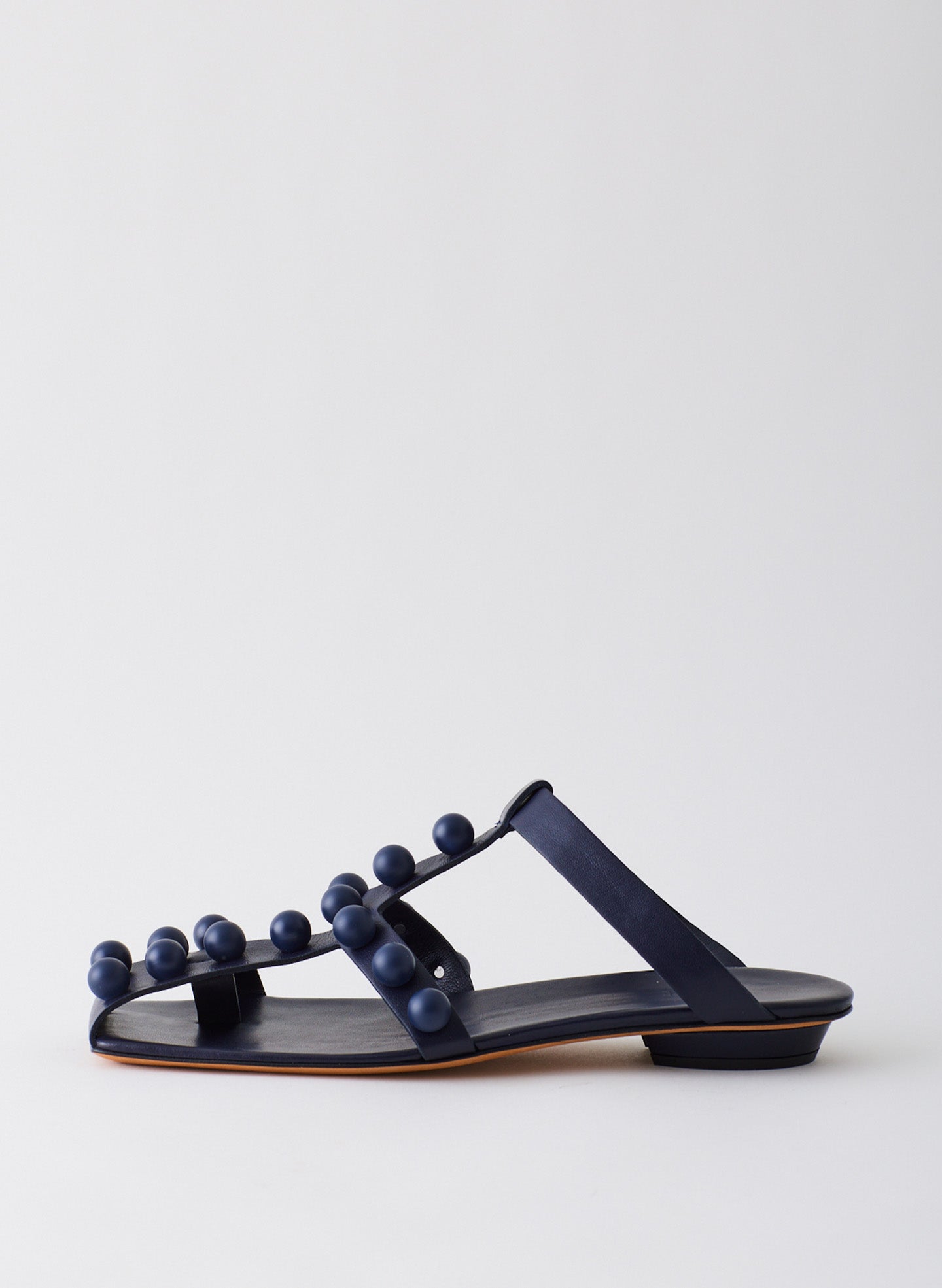 Dex Studded Nappa Sandal - Navy-1