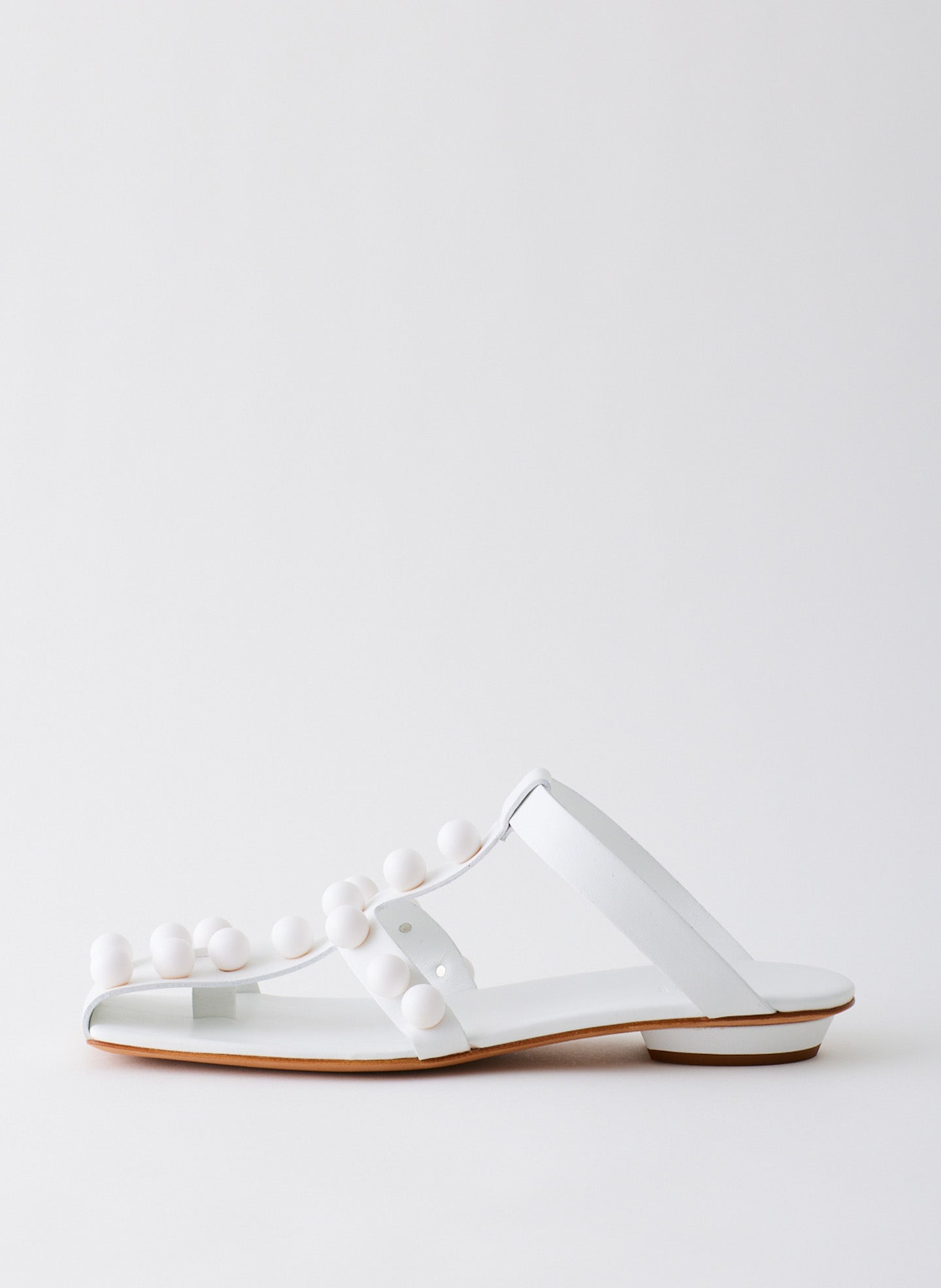 Dex Studded Nappa Sandal - White-1