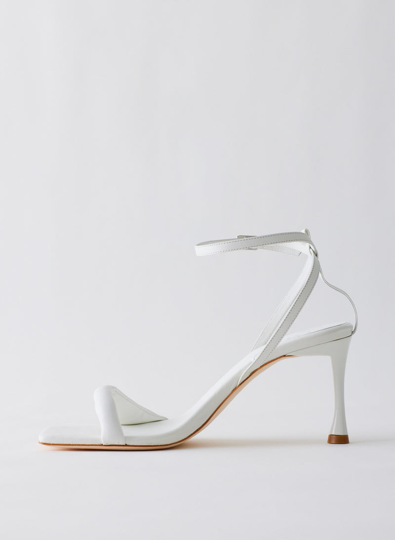 Christian Louboutin Loubigirl 100 Leather Sandals in White | Lyst