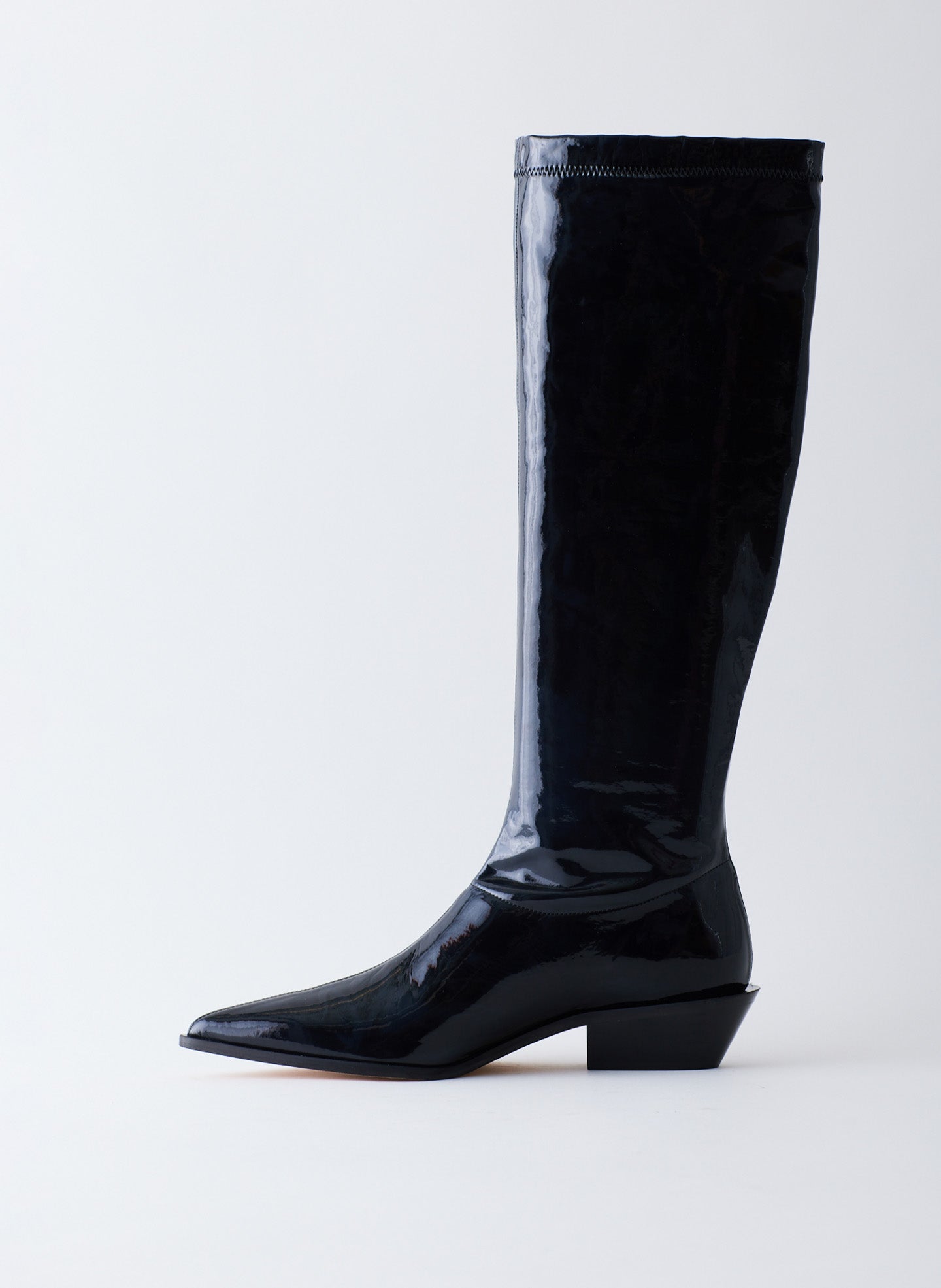 Bronson Faux Patent Leather Boot - Regular Calf