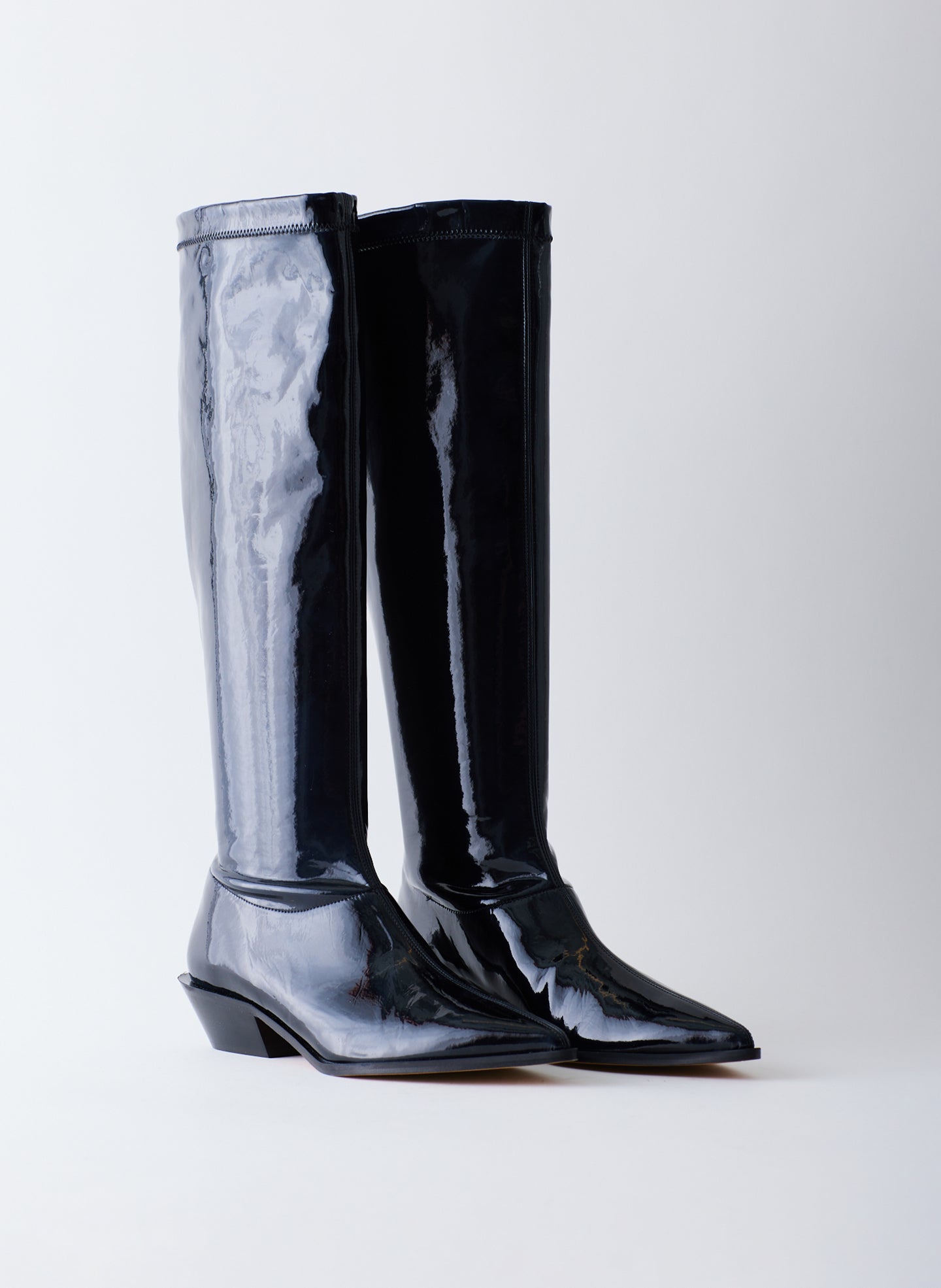 Bronson Faux Patent Leather Boot - Regular Calf