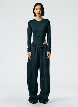 Active Knit Wide Leg Pull On Pant Black-01