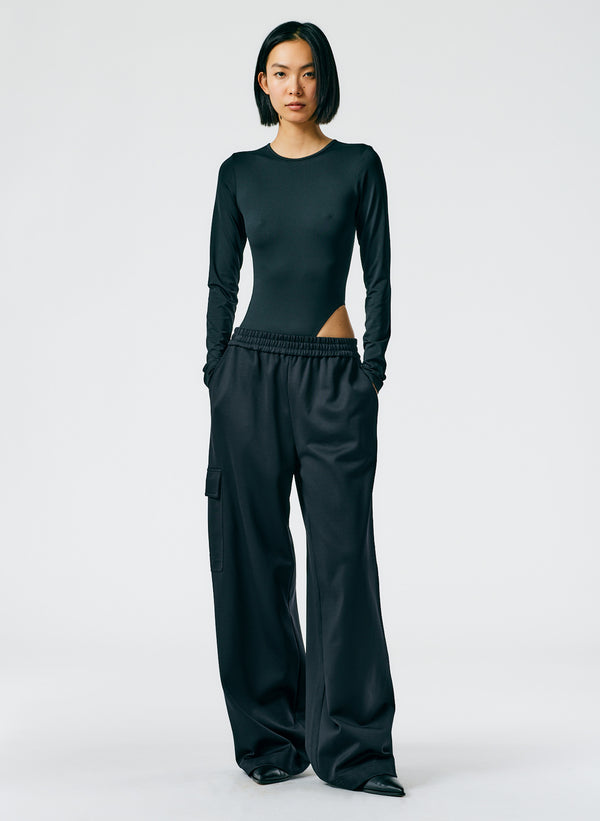 Active Knit Wide Leg Pull On Pant - Black-04
