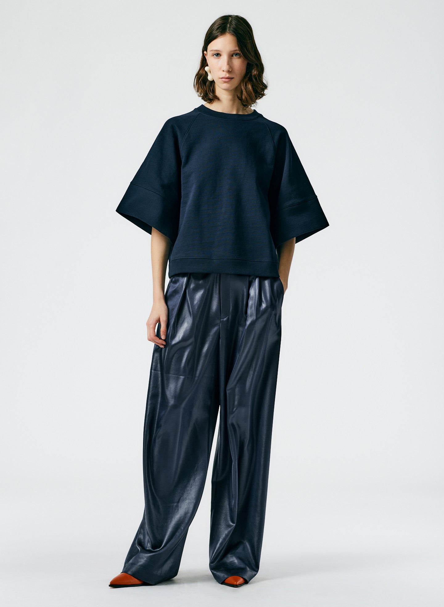 Celia Drape Stella Pant - Navy-1