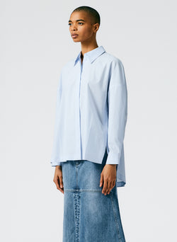 Classic Shirting Oversized Gabe Shirt Blue-02