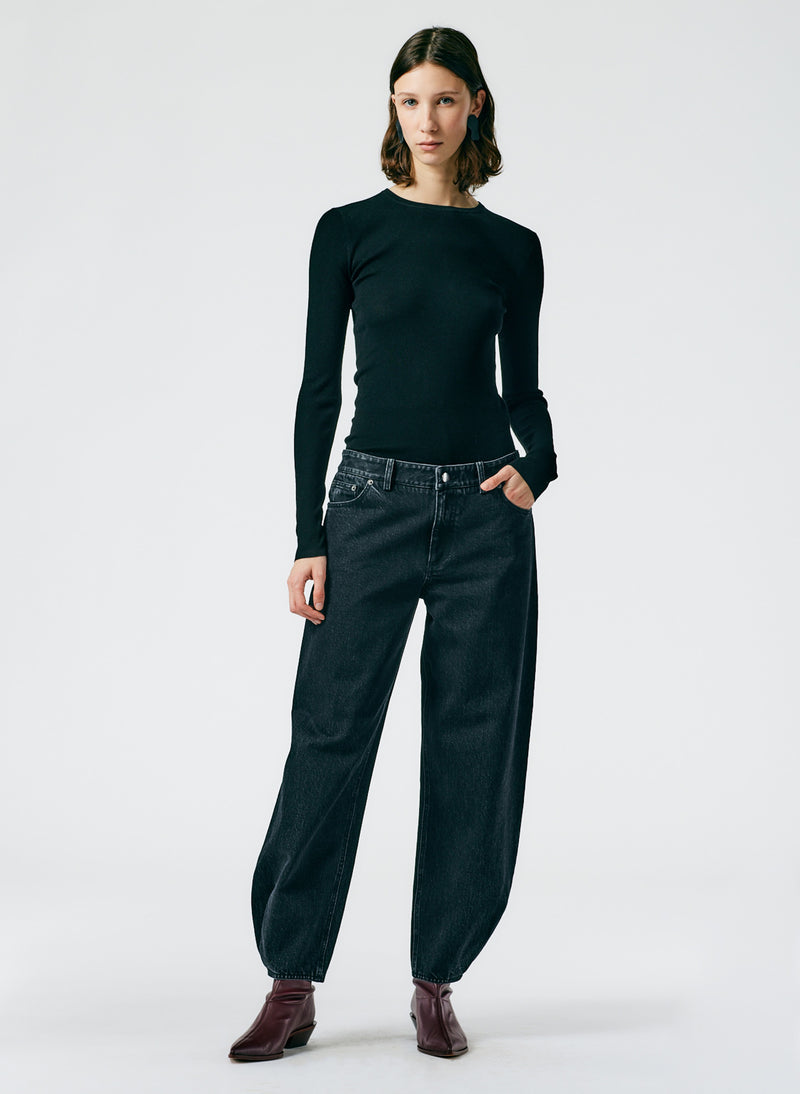 Black Denim Brancusi Jean - Long – Tibi Official