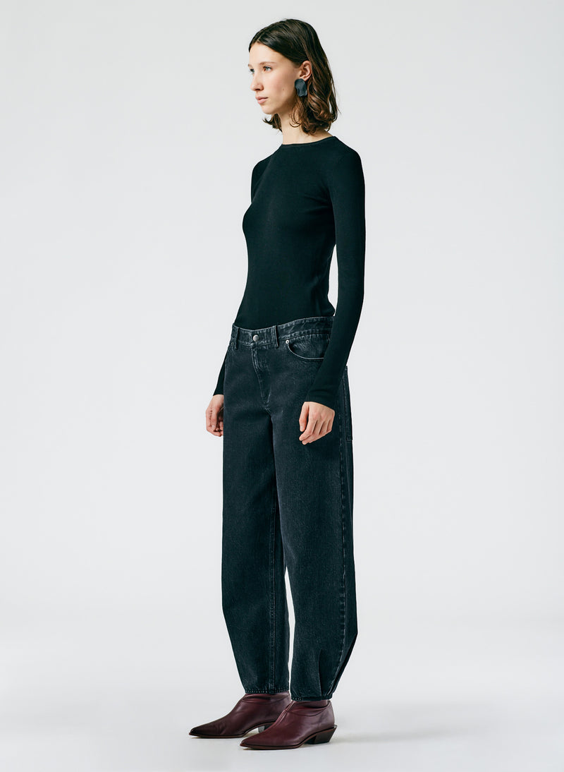 Black Denim Brancusi Jean - Long – Tibi Official