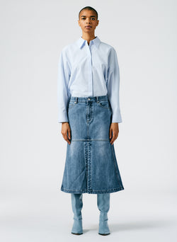 Classic Wash Denim Skirt Classic Blue-01