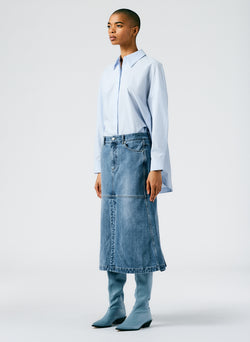 Classic Wash Denim Skirt Classic Blue-02