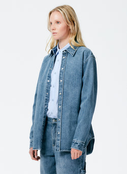 Classic Wash Denim Easy Shirt Classic Blue-2