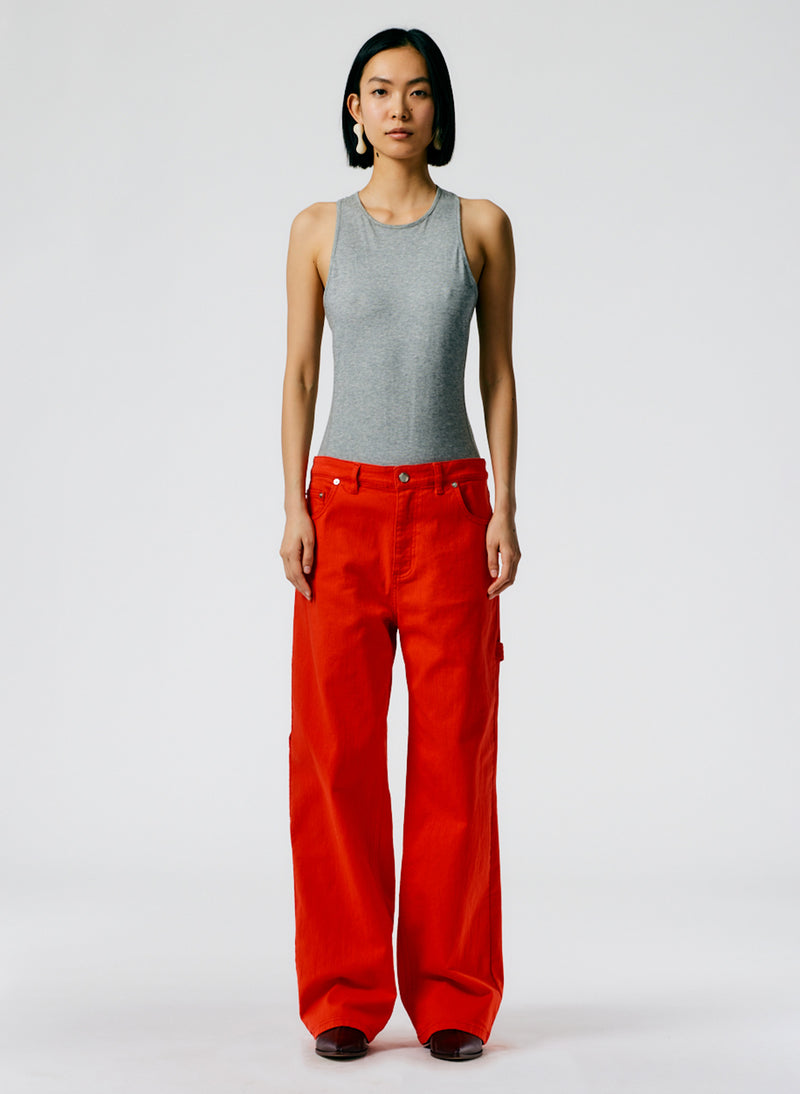 Garment Washed Twill Slouchy Carpenter Jean – Tibi Official