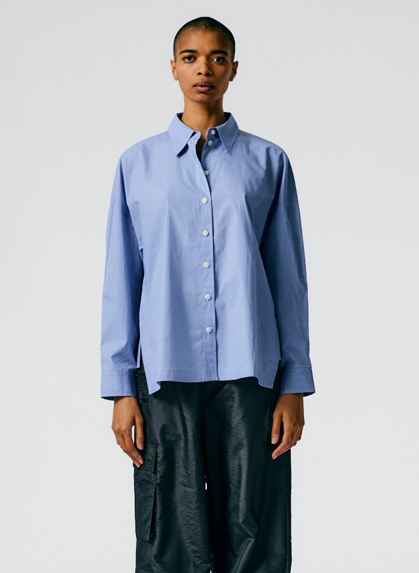 Menswear Check Shirting Oversized Gabe Shirt - Blue Multi-01