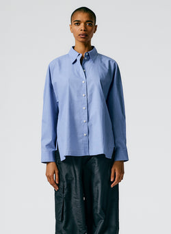 Menswear Check Shirting Oversized Gabe Shirt Blue Multi-01