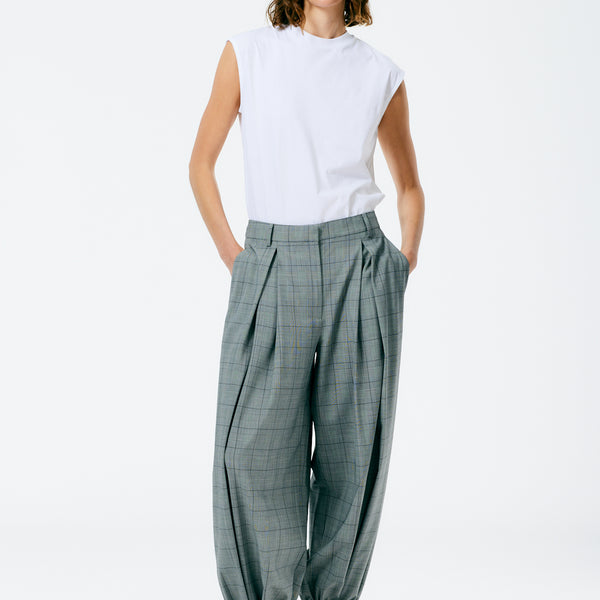 Menswear Suiting Pleated Balloon Pant - Long – Tibi Official