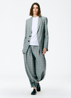 Menswear Suiting Cutout Sleeve Marlon Blazer White/Black Multi-1