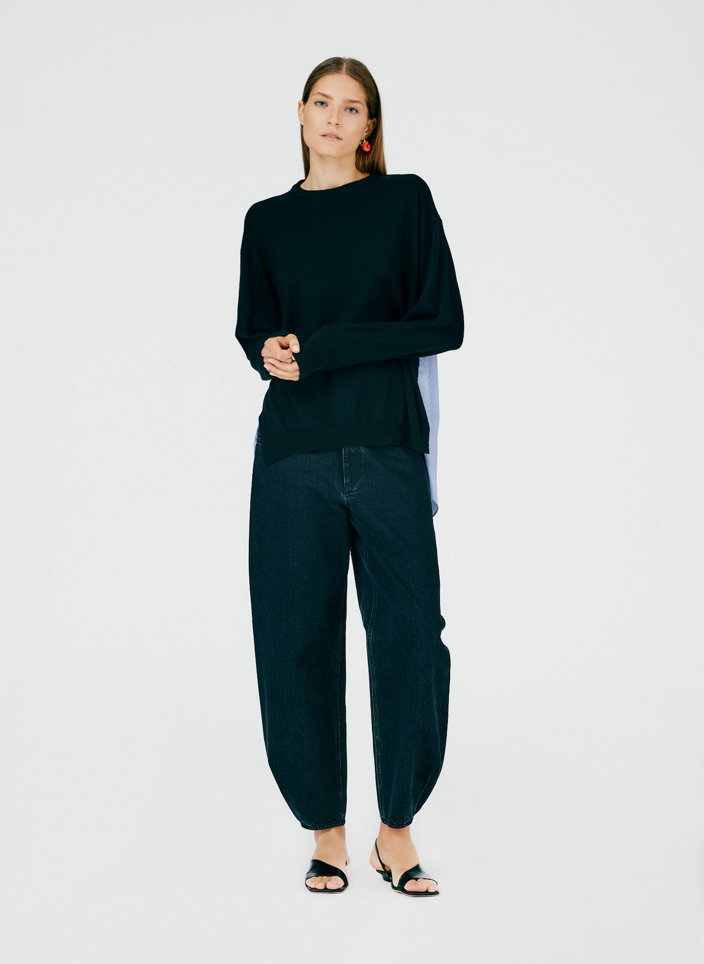 Merino Wool Sweater Combo Pullover – Tibi Official