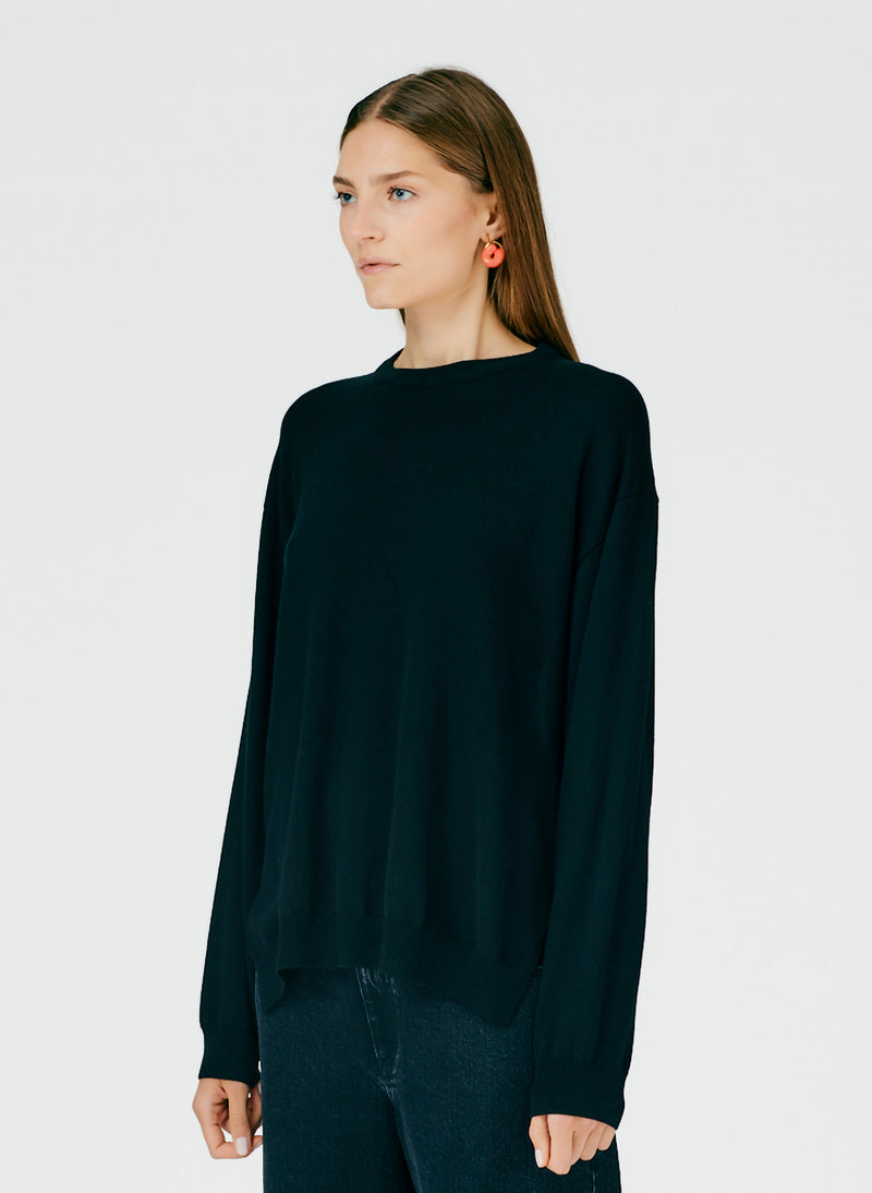 Merino Wool Sweater Combo Pullover Black Multi-02