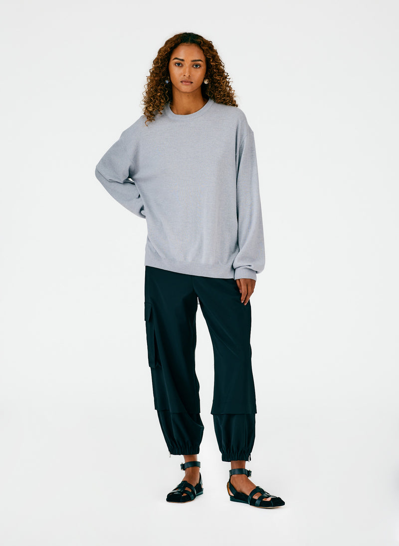 Merino Wool Sweater Combo Pullover Heather Grey-06