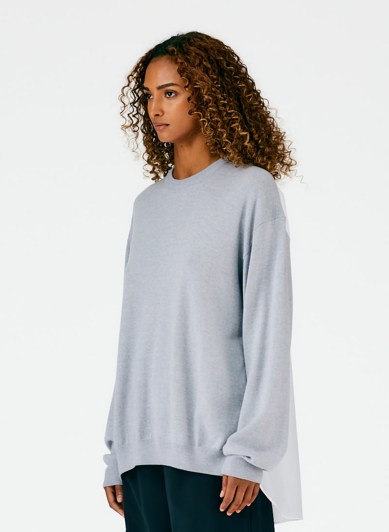 Merino Wool Sweater Combo Pullover Heather Grey-02