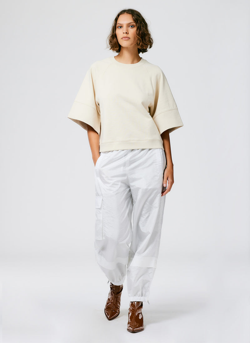 Crispy Nylon Pull On Wilt Jogger – Regular – Tibi Official