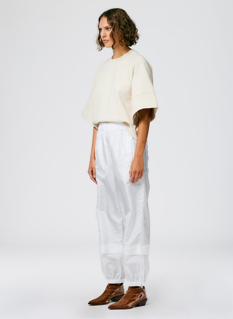 Crispy Nylon Pull On Wilt Jogger – Regular – Tibi Official