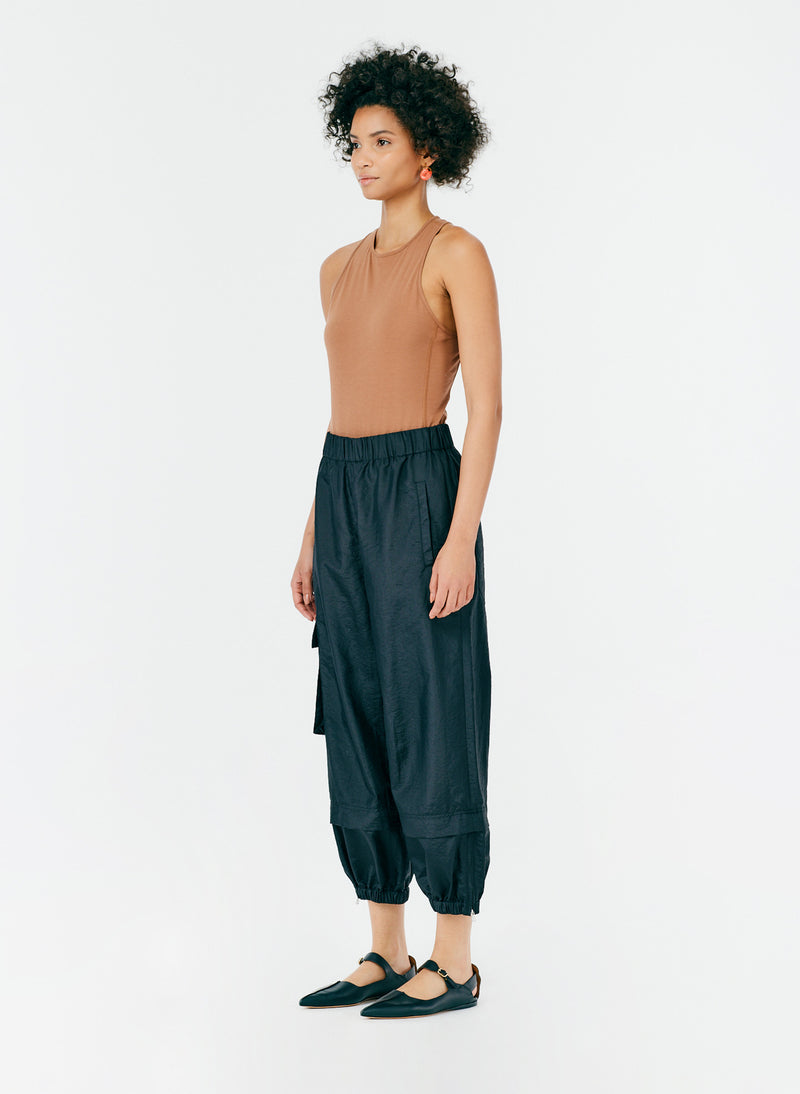 Crispy Nylon Pull On Wilt Jogger – Regular Black-02