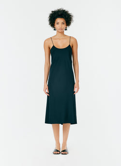 4Ply Silk Bias Slip Dress Black-01