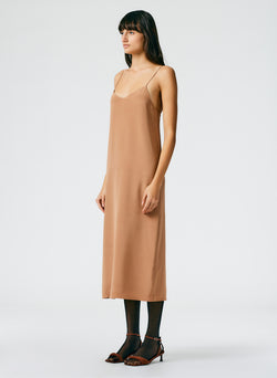 4-Ply Silk Slip Dress Sunset Tan-02