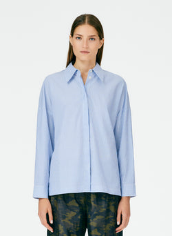 Striped Shirting Oversized Gabe Shirt Blue Multi-01