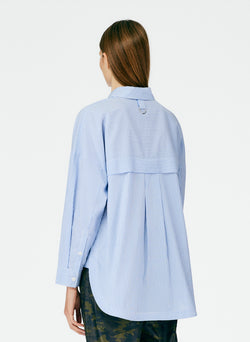 Striped Shirting Oversized Gabe Shirt Blue Multi-03